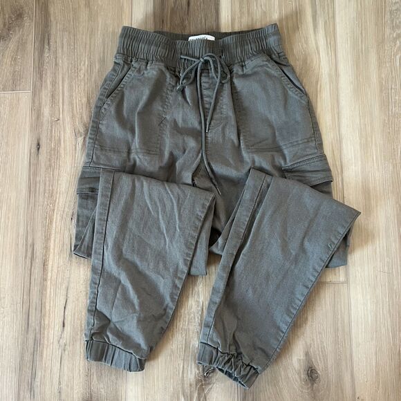 sz 0/24 - Teen Girls Olive Green Cargo Style Cotton Jogger Pants by Telepatia - Picture 4 of 8